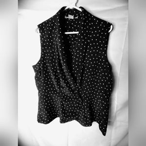 Jennifer Moore Sleeveless Wrap Top, Size 16